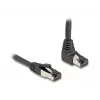 Võrgukaabel DeLOCK RJ45 Cat.8.1 90° allapoole nurga all / sirge 2 m must