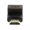 HDMI soovahetaja GEMBIRD A-HDMI90-FML, HDMI HDMI-ks, 90° nurgaadapter, must