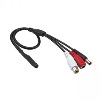 Turvakaamera mikrofon ACTi PMIC-0100 — igasuunaline juhtmega mikrofon, 3,5 mm, 2,3 m kaabel, must/punane/valge