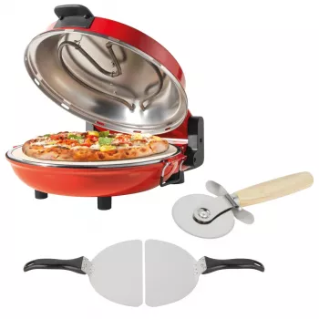 Pitsavalmistaja Petra PT5666VDE Bella Pizza 1200 W mittenakkuva pinnaga, lauapealne pitsaahi