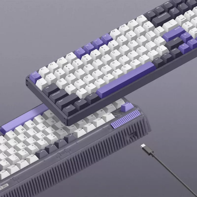 IQUNIX F97 Lavandin juhtmevaba mänguklaviatuur, RGB, MX Red lülitid, US