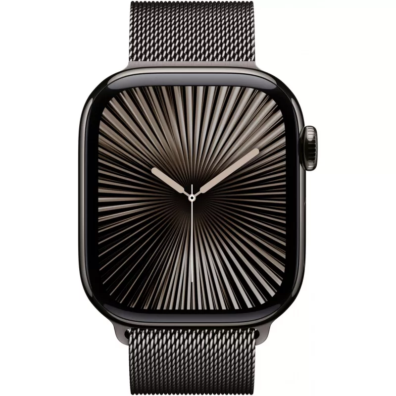 APPLE Watch Series 10 GPS + Cellular 42 mm kiltkivist titaanist korpus kiltkivist Milano aasaga