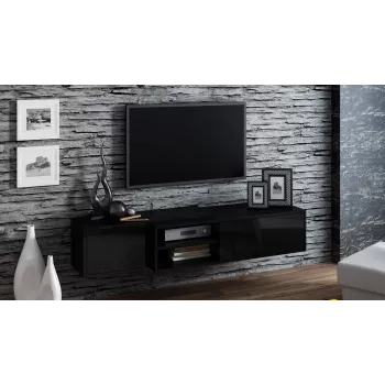 Cama TV-kapp SIGMA1 180 must/must läikiv