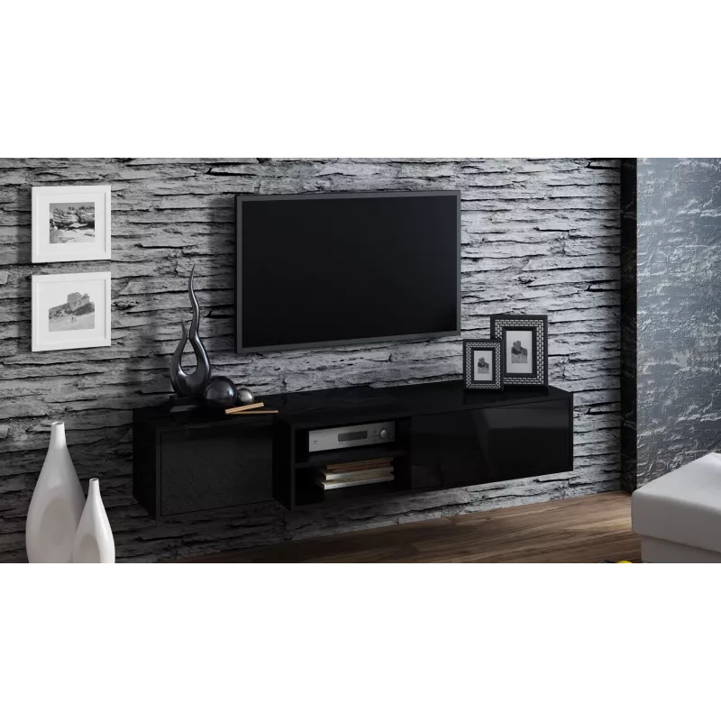 Cama TV-kapp SIGMA1 180 must/must läikiv