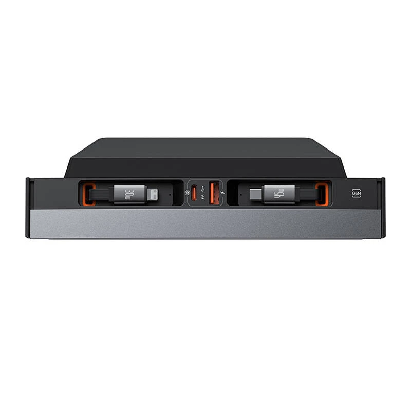 Hub Baseus T-Space USB-C–Lightning kaablitega Tesla autodele (must)