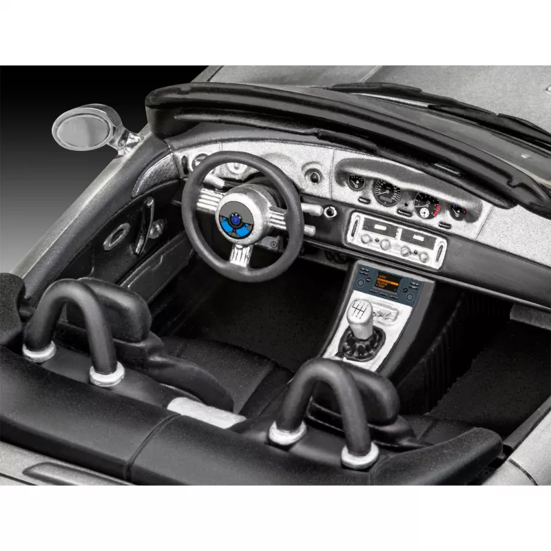 Mudelauto REVELL BMW Z8 1:24 survevalukomplekt, kokkupandud mudel väljapanekuks