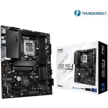 Emaplaat ASRock Z890 Pro-A ATX — Intel Z890 kiibistik, LGA 1851, DDR5, 4x DIMM, 256GB, 2.5Gb LAN, PCIe Gen5