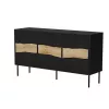 Kummut cama meble INSERTO 3D 143,5×40×80 cm must LED-valgustusega, puitlaastplaat, 16 mm raam