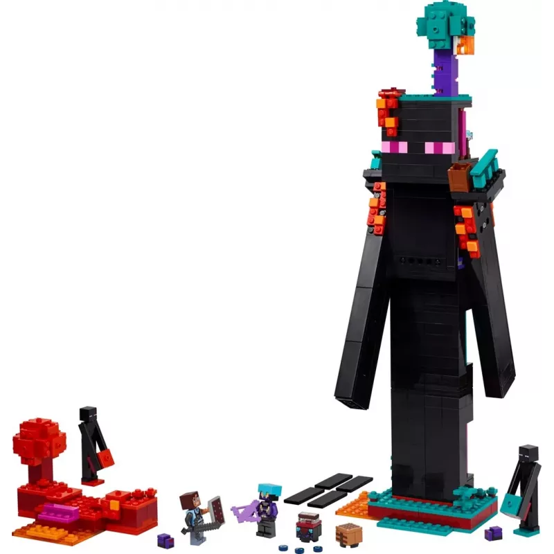 LEGO Minecraft komplekt 21279 The Enderman Tower, 867 detaili, 2 minifiguuri, 450 mm kõrge