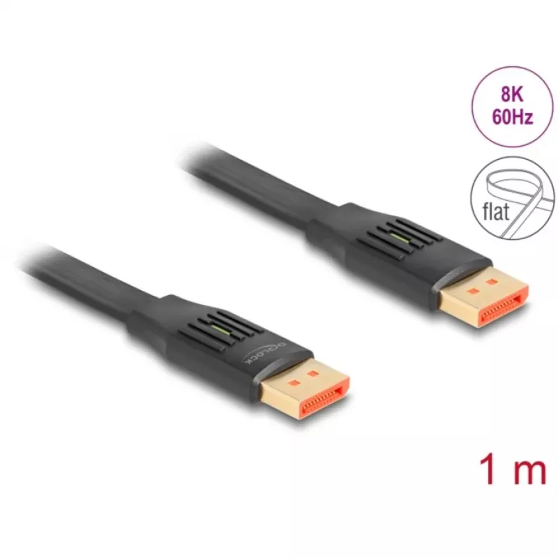 DeLOCK DisplayPort lame lintkaabel 8K 60 Hz 1 m