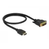 Video kaabli adapter DeLOCK 85651 0,5 m HDMI tüüp A DVI Must