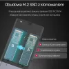 SSD-korpus Unitek S1206A kahele M.2 NVMe PCIe Gen3 x4 kettale, USB 3.2 Gen 2 (10 Gbit/s), alumiinium, USB-C, sisaldab toiteplokki