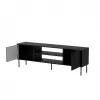 TV-kapp cama meble CORTINA EF 180×40×60 cm, must, puitlaastplaadist pealispind, must raam
