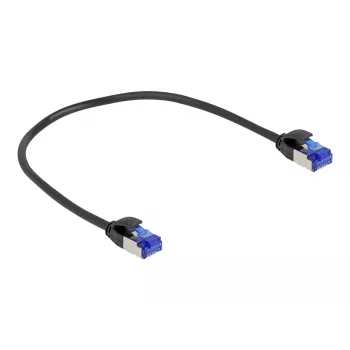 Võrgukaabel DeLOCK RJ45 Cat.6A S/FTP Õhuke 0,25 m Must
