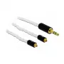 Audio kaabel DeLOCK 85845 1.2m 3.5mm 2x MMCX Valge