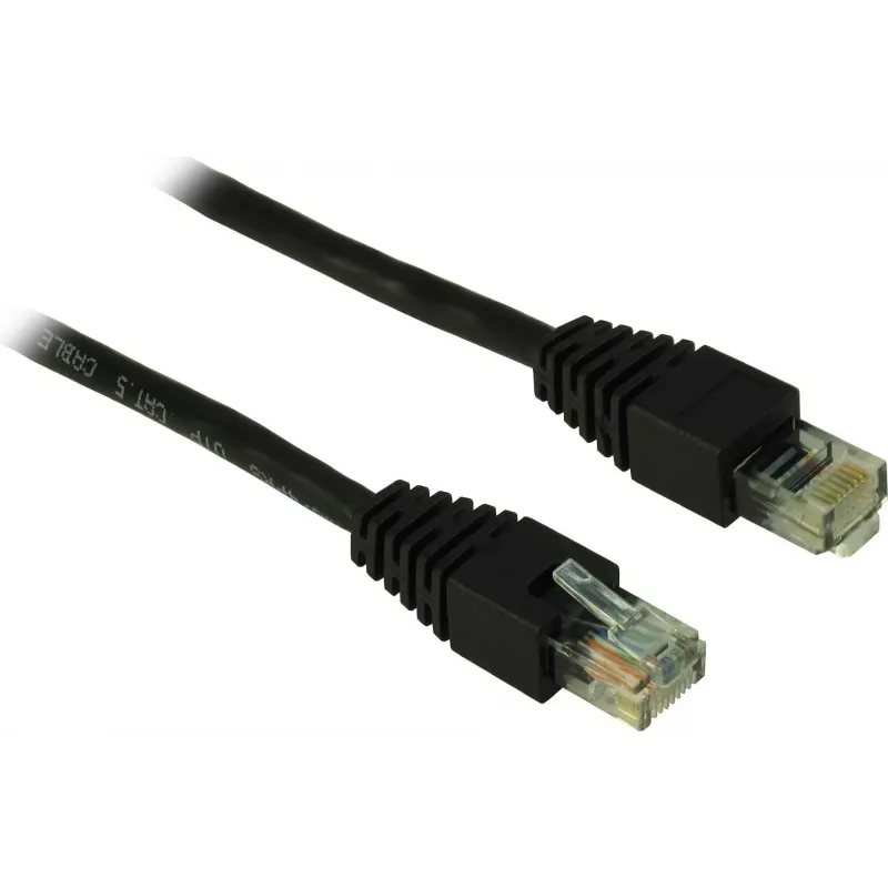 Inter-Tech AC LAN-kaabel CAT5 UTP, 10,0 m Must (88885049)