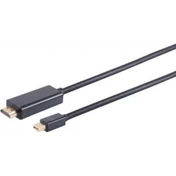 Mini DisplayPort-HDMI-kaabel ShiverPeaks BS10-53025, 1 m, kullatud pistikutega, isane-isasele