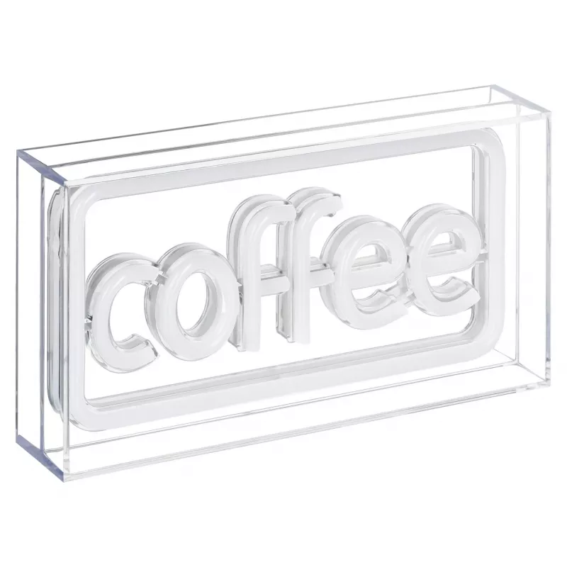 Neoon-LED-silt ActiveJet AJE-NEON COFFEE, mitmevärviline, USB 5V, pinnapaigaldus, AS-plastist raam