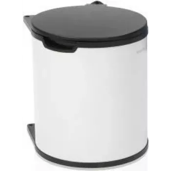 Prügikast Brabantia 428081 15L ümmargune must valge