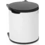 Prügikast Brabantia 428081 15L ümmargune must valge
