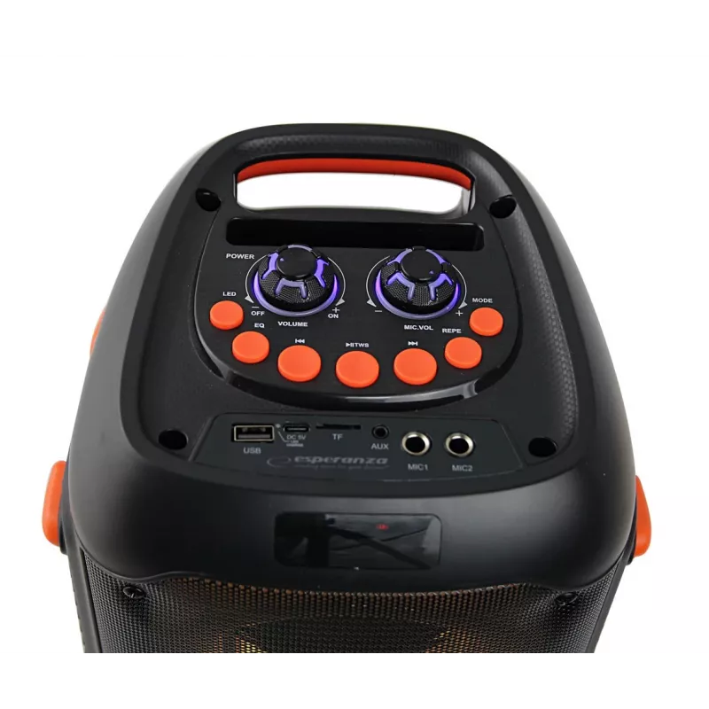 Esperanza EP156 BT FM LED RGB KARAOKE kõlar must 20W