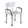 Dušitool ActionMed KP300AM seljatoe ja käetugedega, polüpropüleen, reguleeritav kõrgus 43–56 cm, iste 40×33 cm, max kasutaja kaal 110 kg