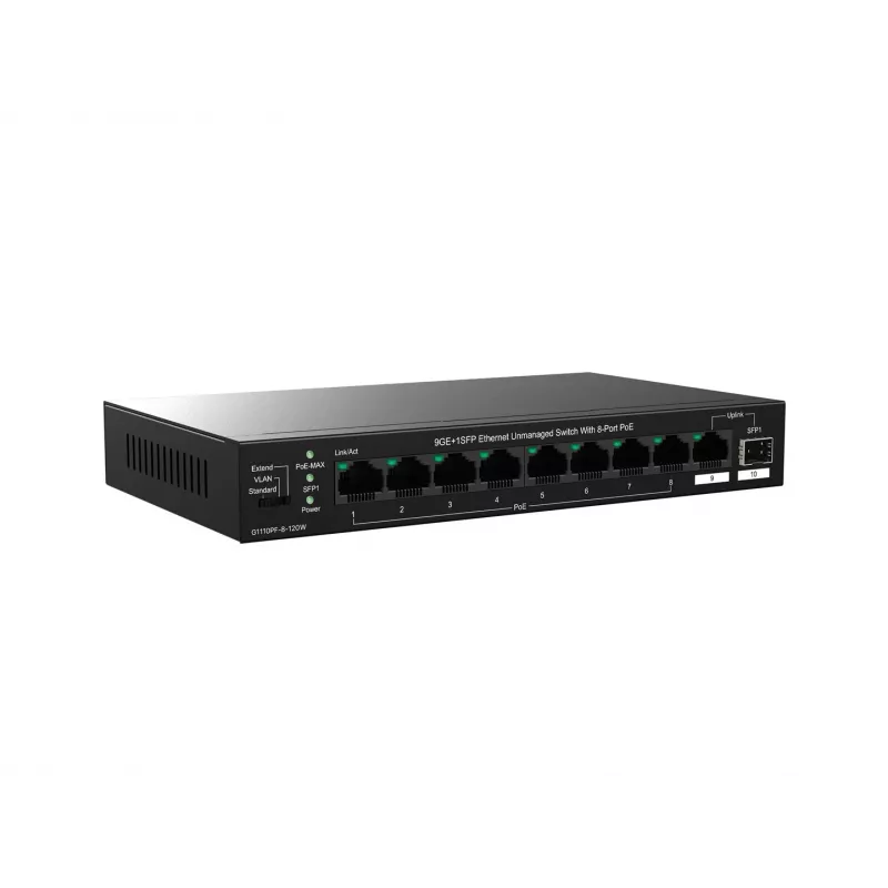 Haldamata võrgulüliti Tenda TEG1110PF-8-120W Gigabit Ethernet PoE 9 porti