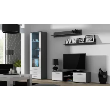Cama TV-alus SOHO 140 hall/valge läikiv