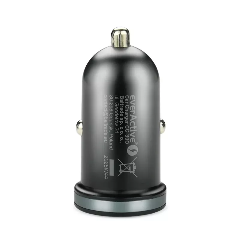 Autolaadija everActive CC-30Q QC3.0 35W — 1x USB-A, 1x USB-C, kiirlaadimine