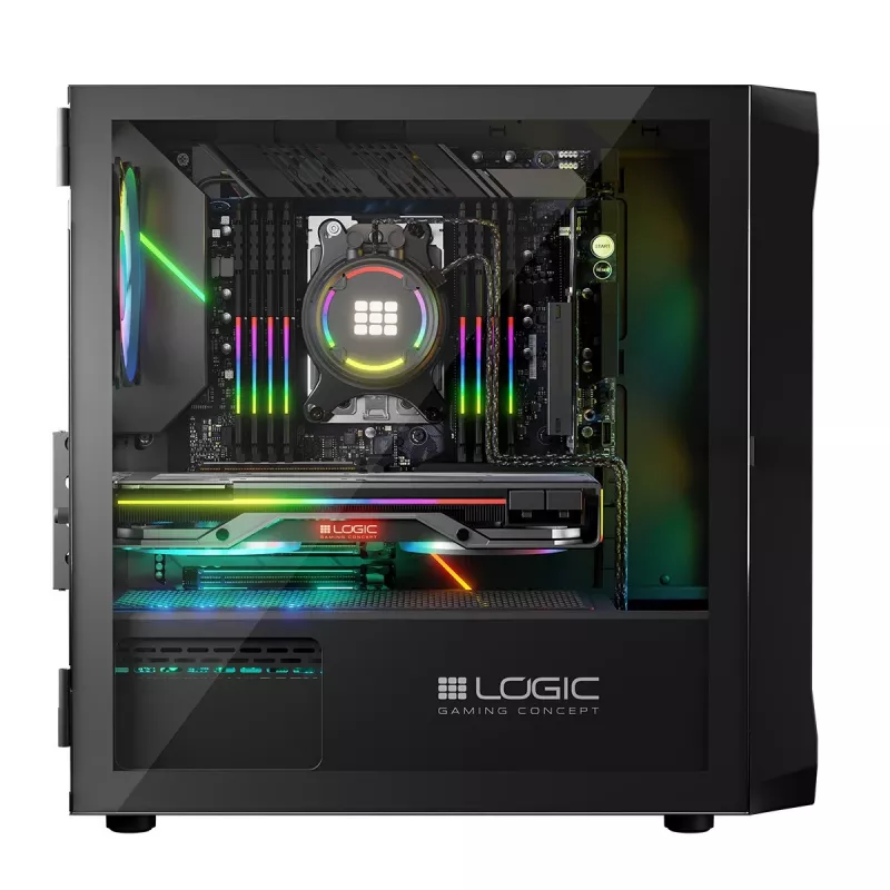 Arvutikorpus Logic Concept Portos Mini ARGB Micro ATX Must