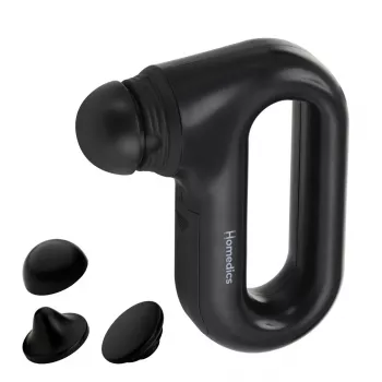 Kantav vibratsioonimassaažipüstol HoMedics HHP-120BK — kompaktne laetav löökmassaažiseade