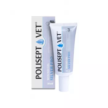 Haavageel JM Sante Polisept Vet Silver Pro 30 ml — paikne haavahooldus koertele ja kassidele, 30 ml tuub