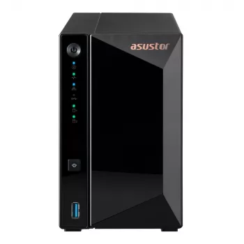 Asustor DRIVESTOR 2 Pro Gen2 AS3302T v2 NAS Realtek RTD1619B 2 GB DDR4 ADM Must