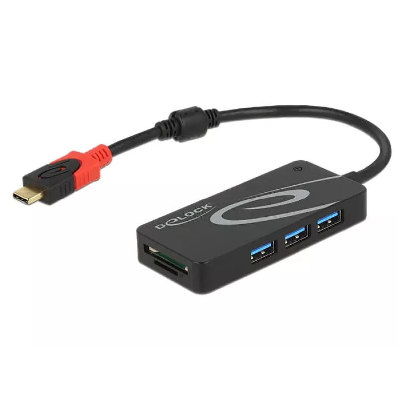 USB-jaotur DeLOCK USB 3.0 USB-C 3 porti