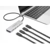 DeLOCK USB USB-C jaotur 10 Gbps 4 porti, alumiiniumist, hall