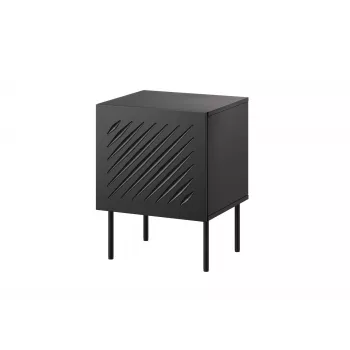 Öökapp Cama Meble SIENA komplekt 2 tk, 44,5×40×59 cm, must matt, MDF ja puitlaastplaat