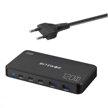 Laadimisjaam BlitzWolf BW-i100 5-in-1 120W — mitme pordiga laadija telefonidele, tahvelarvutitele, sülearvutitele