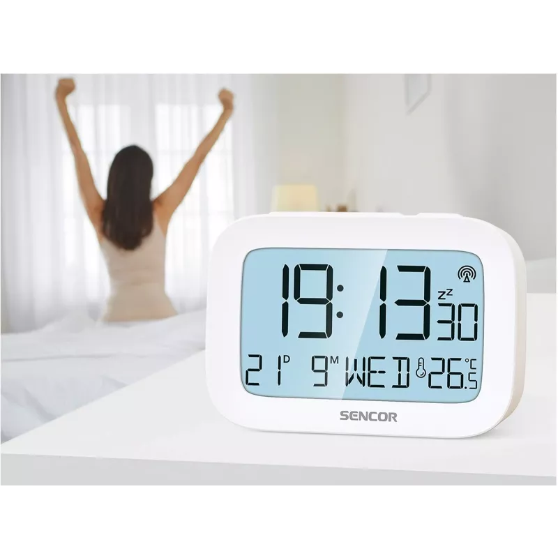 Digital alarm clock SENCOR SRC 2200 with LED display and battery backup