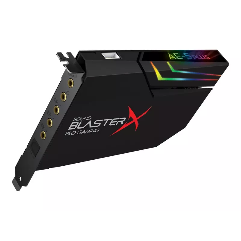Creative Sound BlasterX AE-5 Plus Must PCI-e RGB Mänguhelikaart