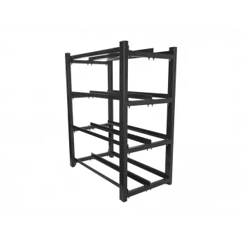 Akuraam UPS-ile 830x454 2 rida 4 taset 8 riiulit must lamepakend