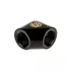 Bitspower adapter 90 kraadi G1/4 pesa-pesa, must matt