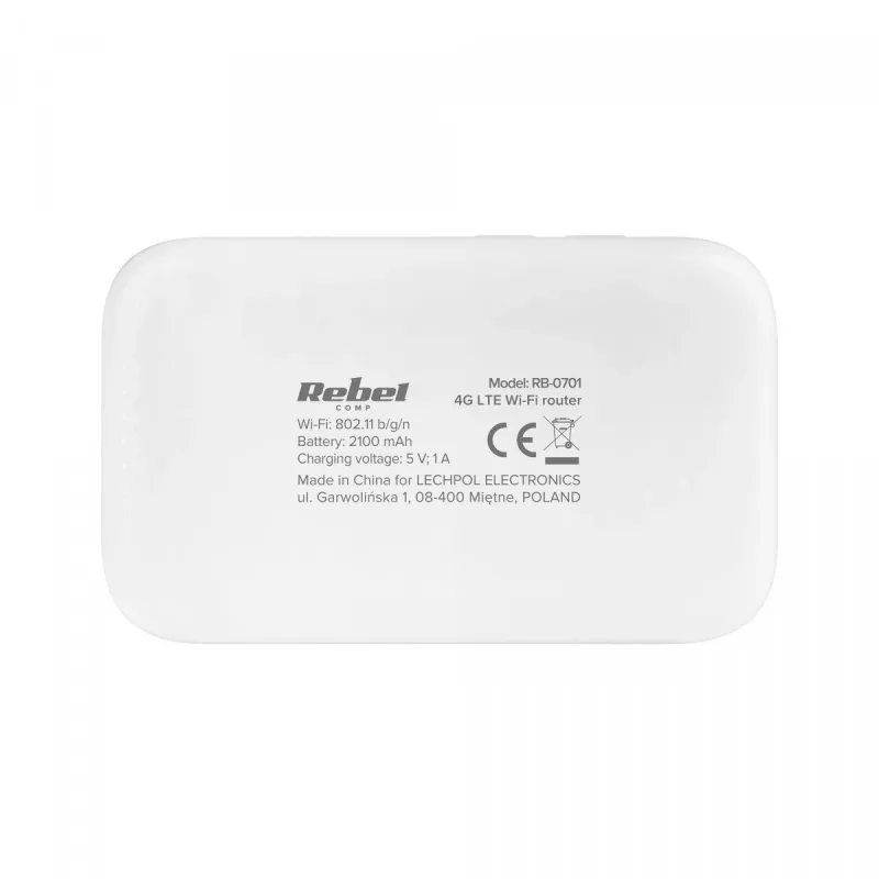 Rebel RB-0701 traadita ruuter, ühe sagedusalaga (2,4 GHz), 3G, 4G