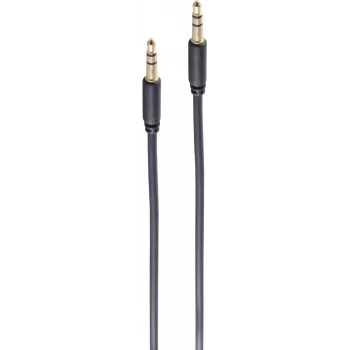 shiverpeaks ® BASIC-S--Super õhuke Audio Jack Cable -- 3,5 mm stereo minipistik -> 3,5 mm stereo minipistik, kullatud kontaktid, 3 kontaktiga, ümarkaabel, must, 1,5 m (BS33981-S)