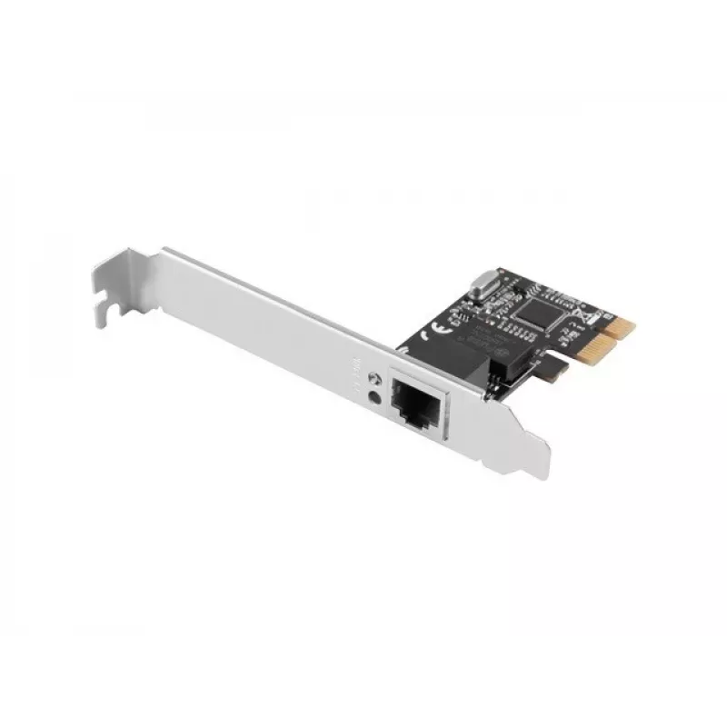 Sisemine Ethernet võrgukaart LANBERG PCE-1GB-201, PCI Express, 1× RJ-45 Gigabit (1000 Mbit/s), must