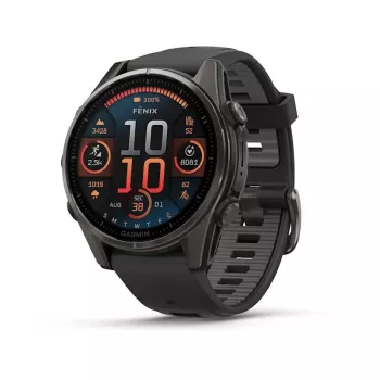 Garmin fenix 8 3,3 cm (1,3) AMOLED 43 mm Digitaalne 416 x 416 pikslit Puuteekraan Must Wi-Fi GPS (satelliit)
