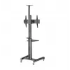 Põranda TV-alus Gembird TVS-70T-02 ekraanidele 37 tolli kuni 70 tolli, max 70 kg, VESA 200x200–600x400, kaldenurk ±5°/−12°, kõrguse reguleerimisega, rattad, kaablihaldus
