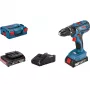 Juhtmeta lööktrell GSB 18V-28 Professional, 18 V (sinine/must, 2 liitiumioonakut 2,0 Ah, L-BOXXis)