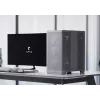 APNX PC Midi Tower C1-R-WT-v1 — valge, toetab ATX/Micro-ATX/Mini-ITX, 3x120 mm esiventilaatorid paigaldatud, 3x3,5 tolli + 3x2,5 tolli pesad, USB 3.2 Gen1 x2