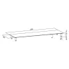 Monitori alus klaasist pealispinnaga 1000mm pikk