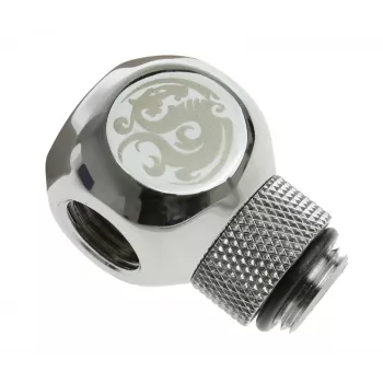 Bitspower Adapter T-jaotur G1/4 tolli AG kuni 2x G1/4 tolli IG - pööratav, TII, hõbedane läikiv